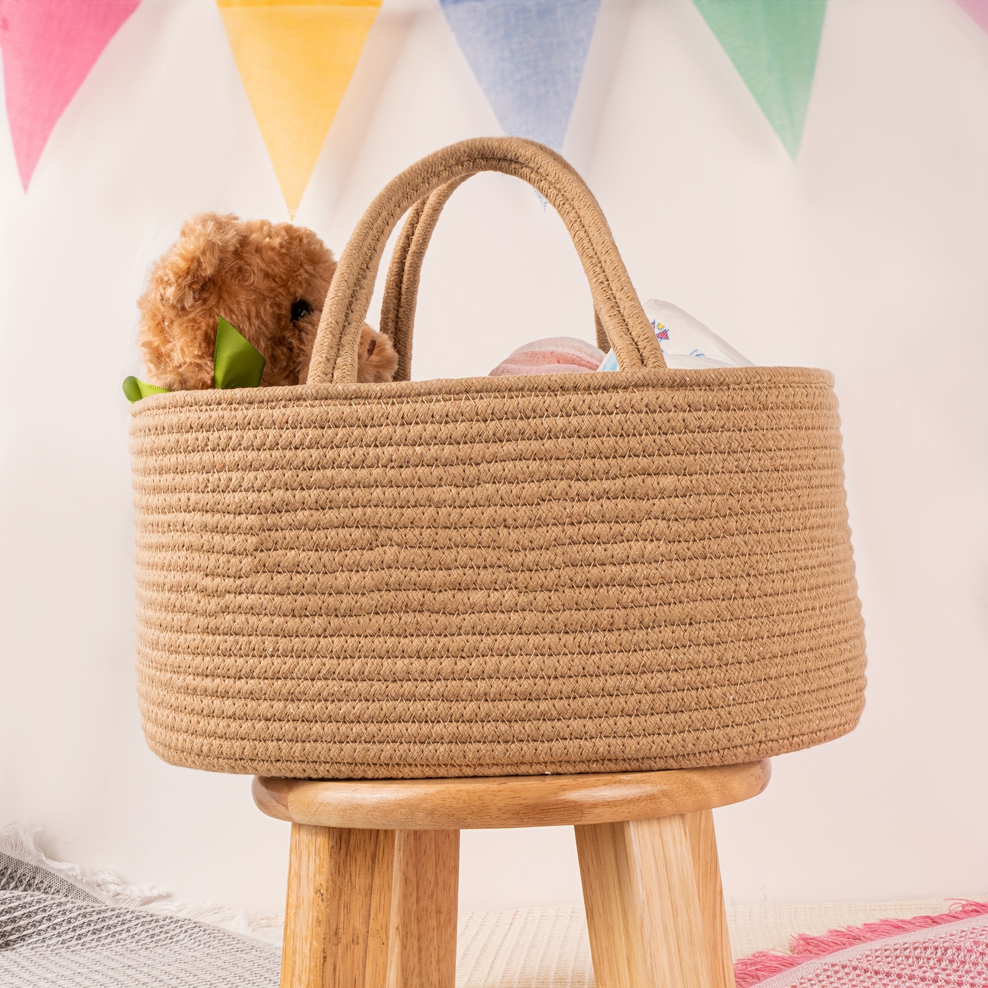 Pure Handmade Custom Basket with English Name Alphabet Template