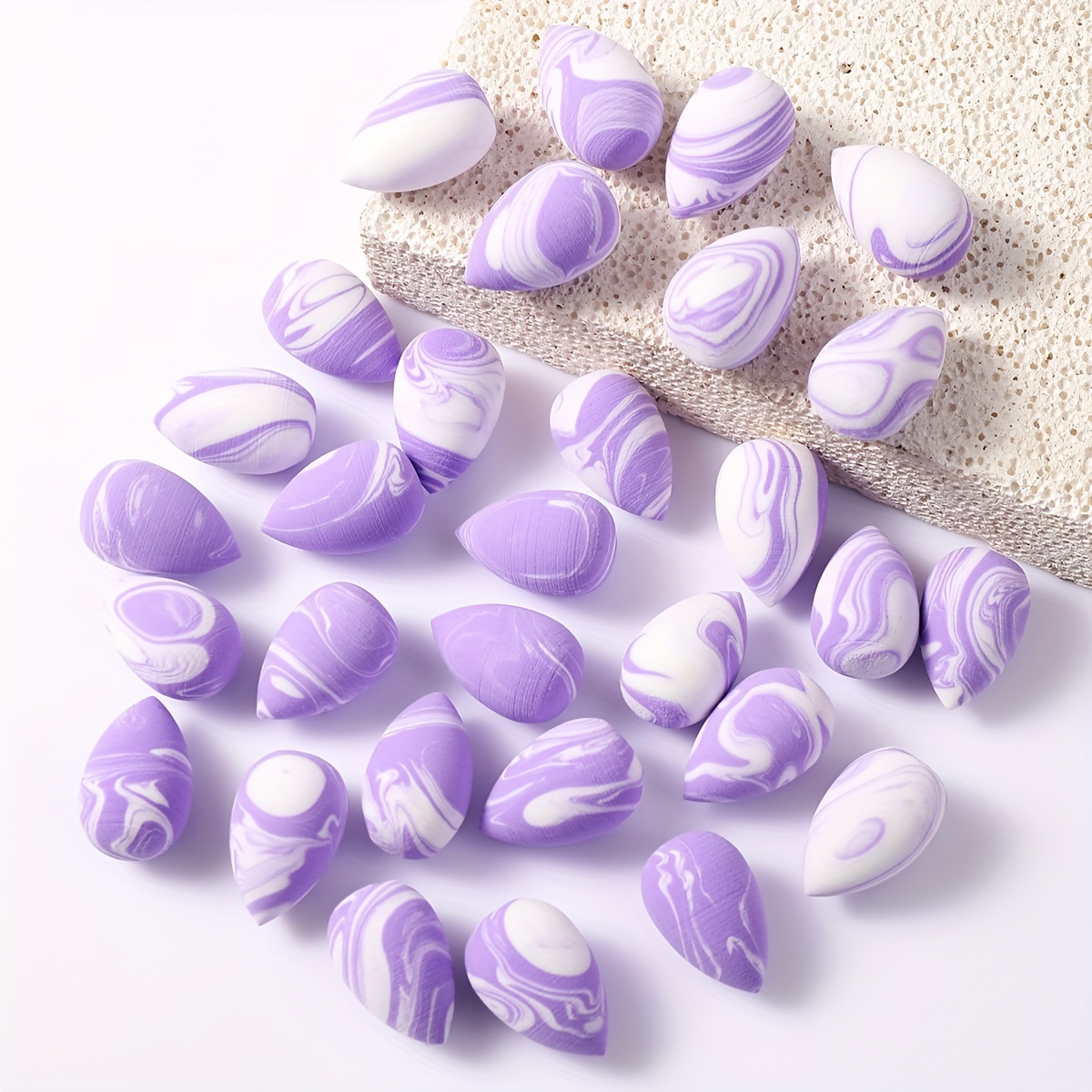 30Pcs Mini Teardrop Makeup Sponges Hydrophilic Pu