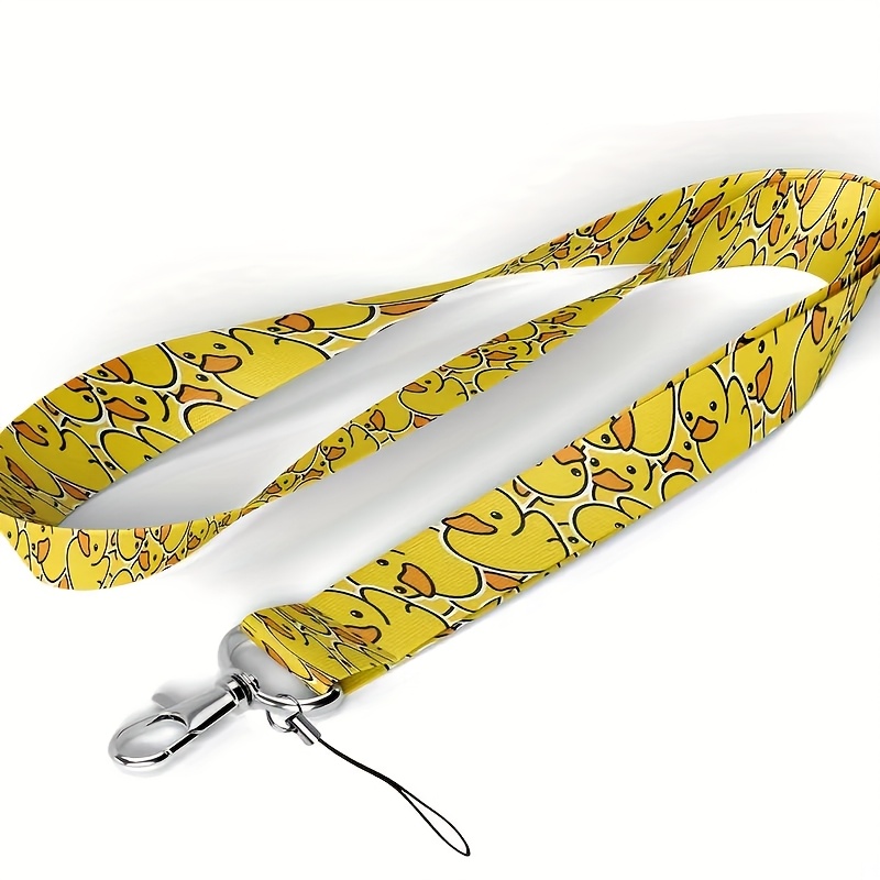 Adorable Yellow Duck Keychain With Clip - Stylish Nylon Lanyard, Suitable For Keys, Wallets, Phones, And Id Badges - And Study Accessories, Duck Accessory
