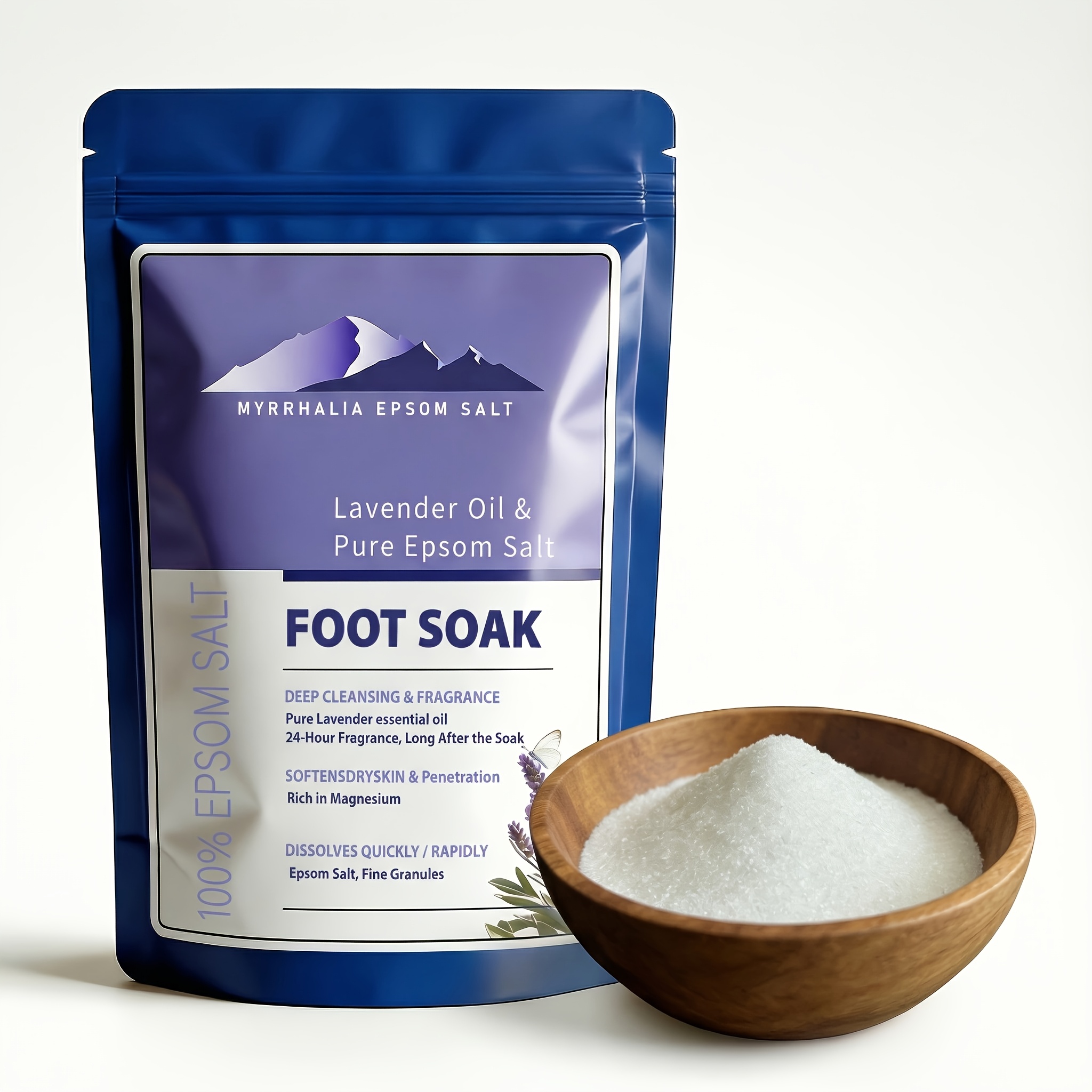 85G Lavender Epsom Salt with Essential Oil for Bath Soak