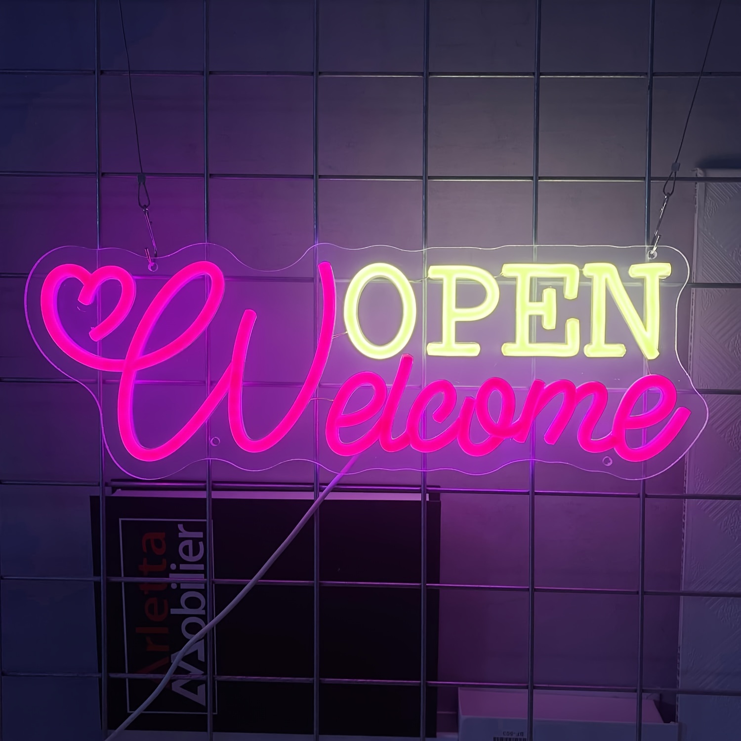 

1pc Welcome Open Neon Led Sign, Usb Powered Neon Sign For Bar, Shop, Store, Garage, Workshop, Living Room, Lighting & Wall Décor
