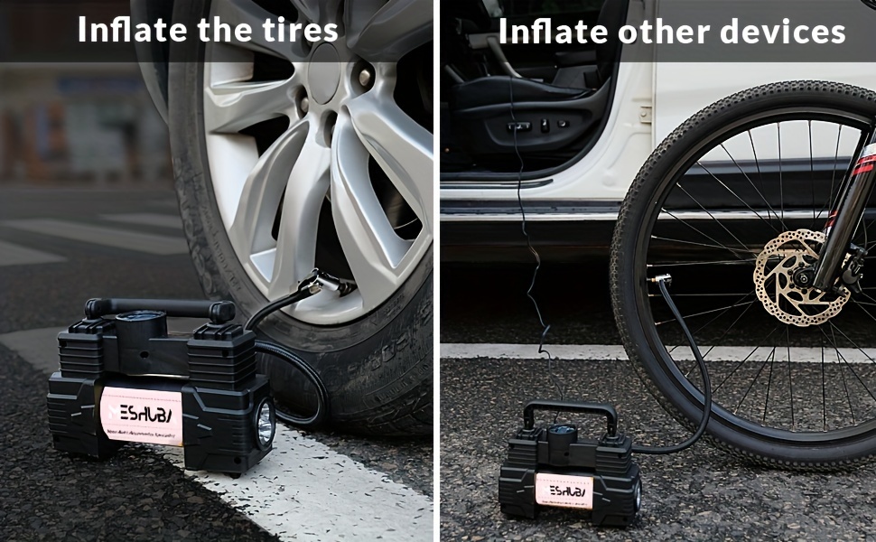 portable 12v tire inflator high pressure air Temu