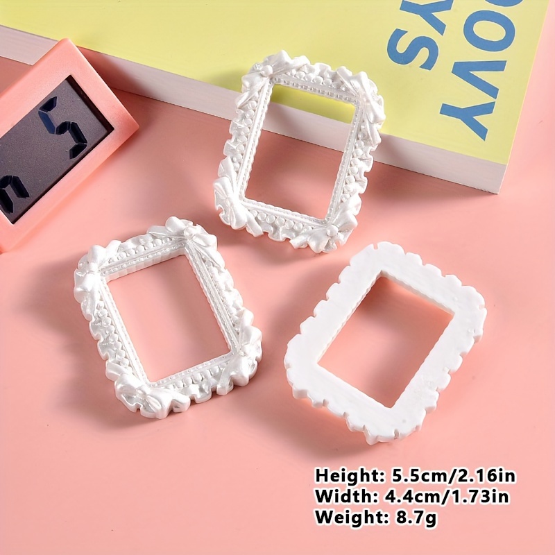 5pcs Mixed Resin Photo Frames Dollhouse Accessories