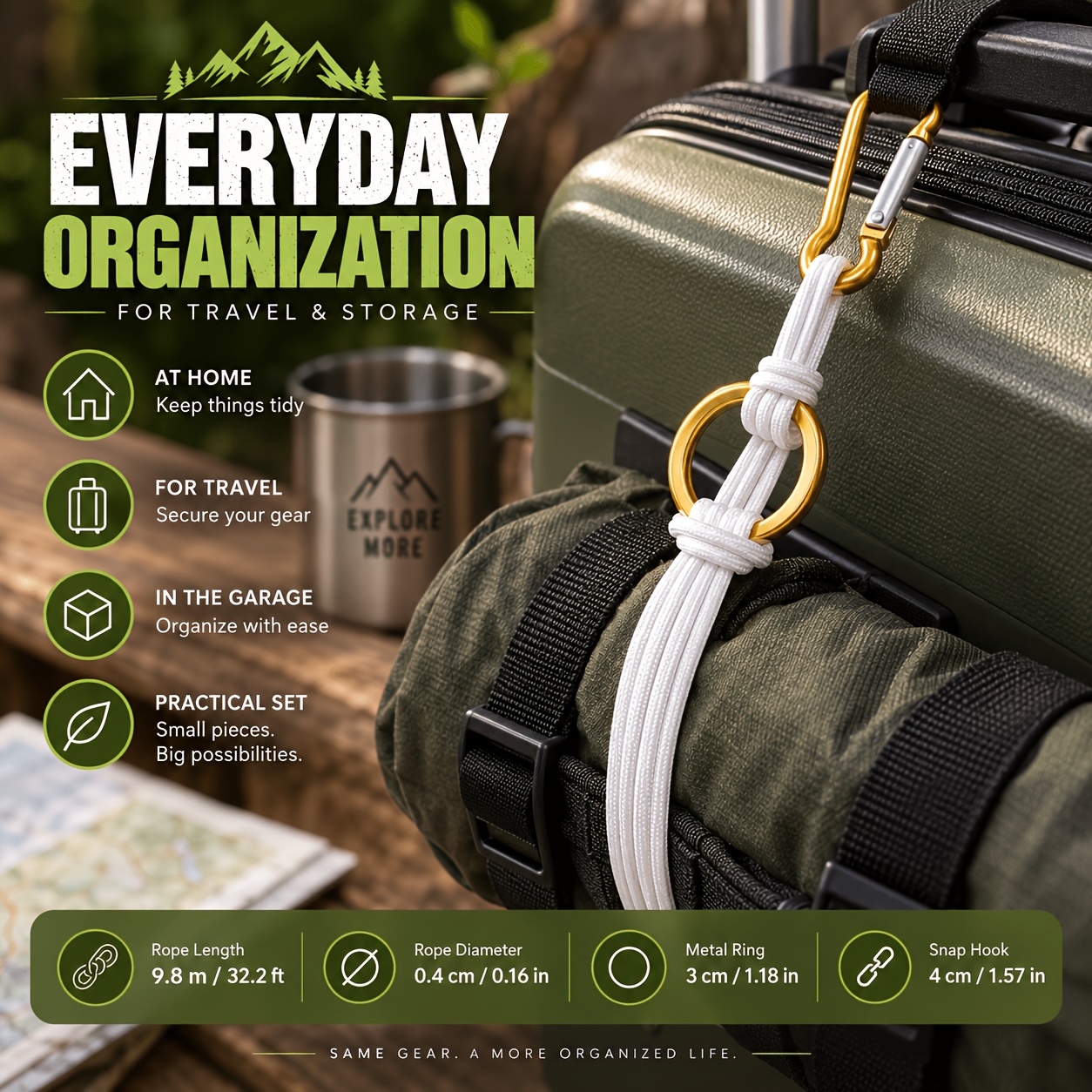 Multi-Purpose White Rope Set for Outdoor Use