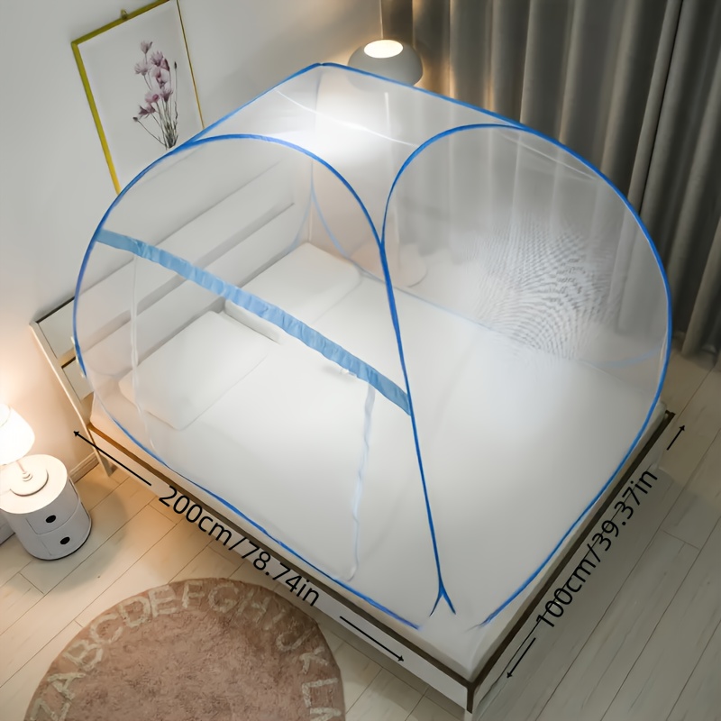 Image of Easy Setup Pop-up Net Tent, Full Edge Coverage, Perfect For Summer Outdoor Camping, Home Indoor Use, And Other Purposes, Portable Outdoor Camping Shelter For Hiking, Backyard, Use