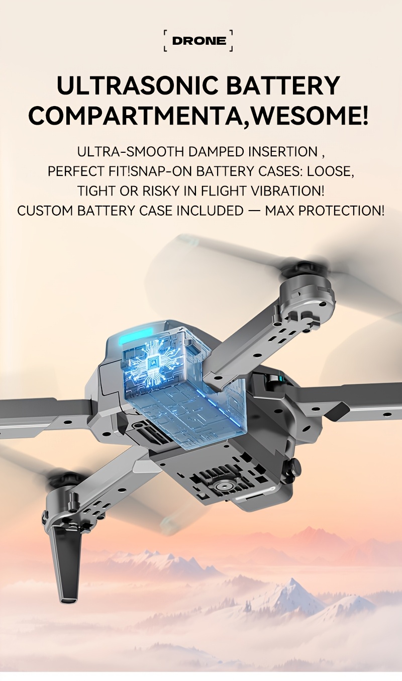 TONG LI Remote Control Airplane for Adults, Portable Foldable Quadcopter Drone, No Camera/Single Camera/Dual Camera Options, Gift, HD Aerial Photography, Headless Mode, 3D Flips, Electronic Gyro Stabilization, Gesture Selfie, Waypoint Flight, One-Key