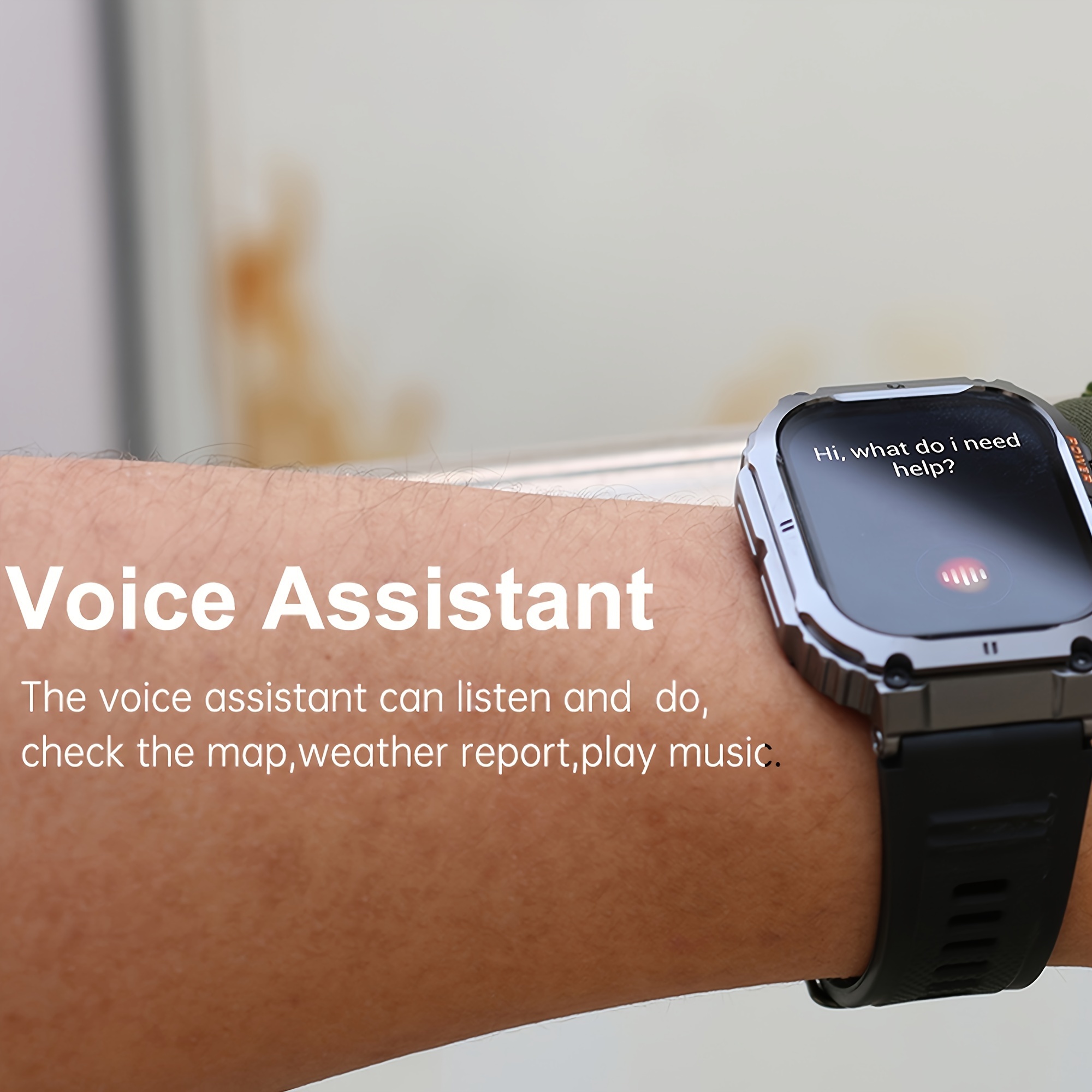 Montre Connectée Homme 2024, Écran Grand Format 4.98 cm (Appels/Repondre), Compatible Android/iPhone, Montre Fitness Haut de Gamme avec Plus de 100 Modes Sportifs et 100 Cadres, Multifonction, Bracelets Inclus