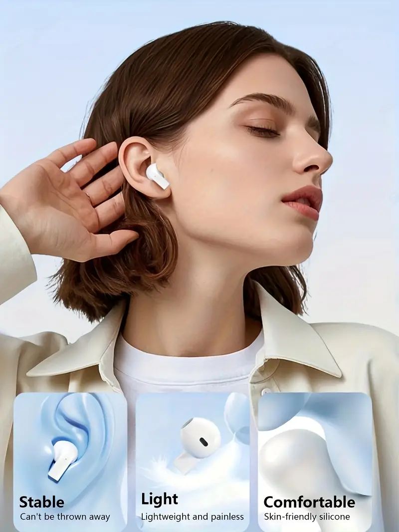 true wireless 5 3 mini earbuds hi fi bass long wireless 5 3 usb charging case with mic volume control for iphone android gaming calls details 1