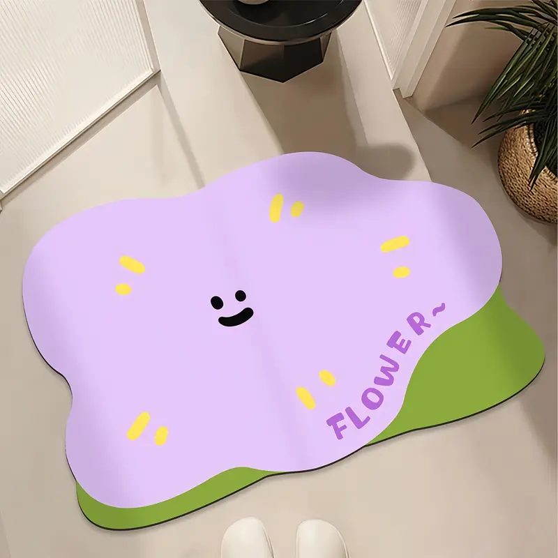 1pc natural ite cartoon cute peach quick drying mat ooze bibulous anti skid bathroom quick dry and clean dirty wear is suitable tub shower bathroom kitchen Product details 1