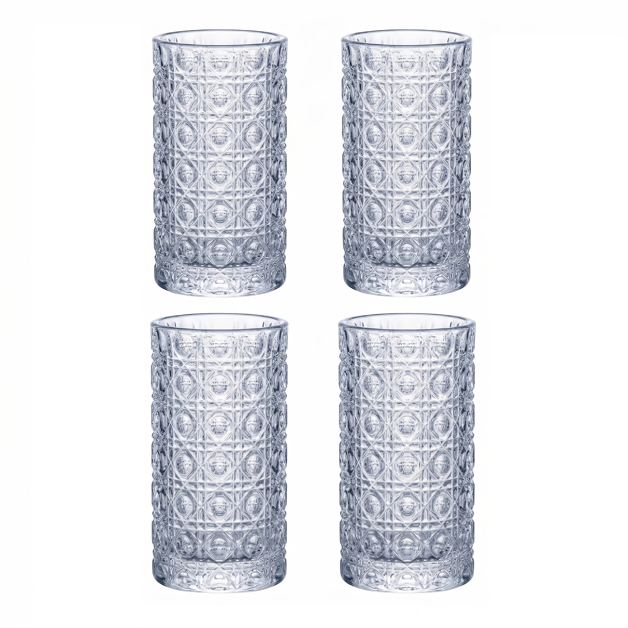 set 4 wine glasses Fine Line Quartz with White Rim Wine Glass Set of 4