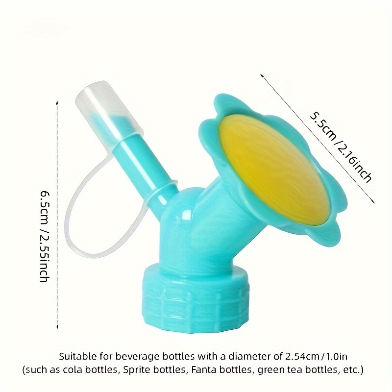 Dual-Use Watering Nozzle - Fits Soda & Beverage Bottles, Ideal for Flowers &, Thread, Random Color