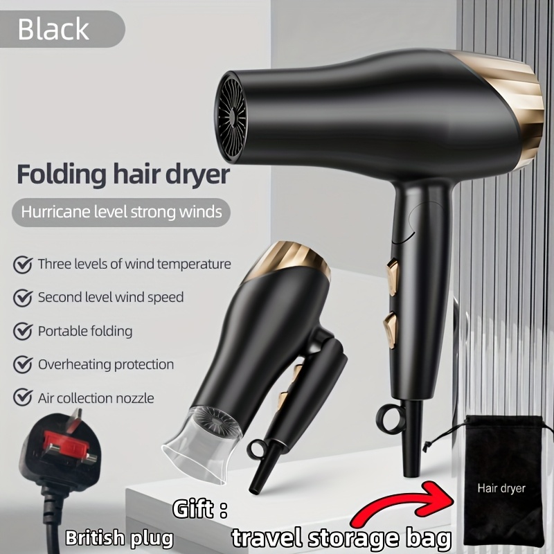 high dryer portable folding blow dryer blue light Temu United