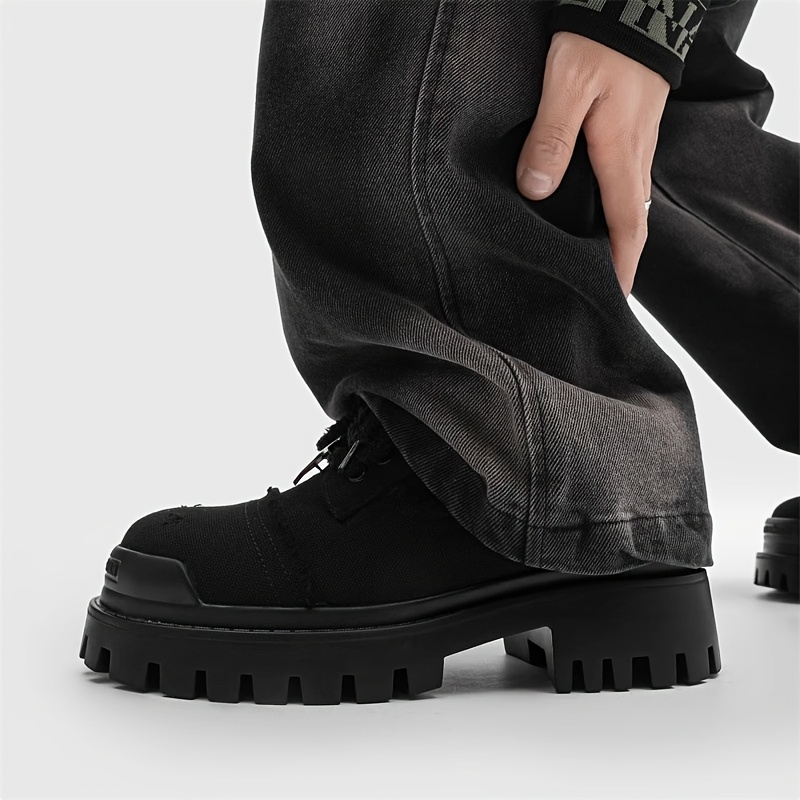 chaussures derby à plateforme épaisse pour hommes semelle en