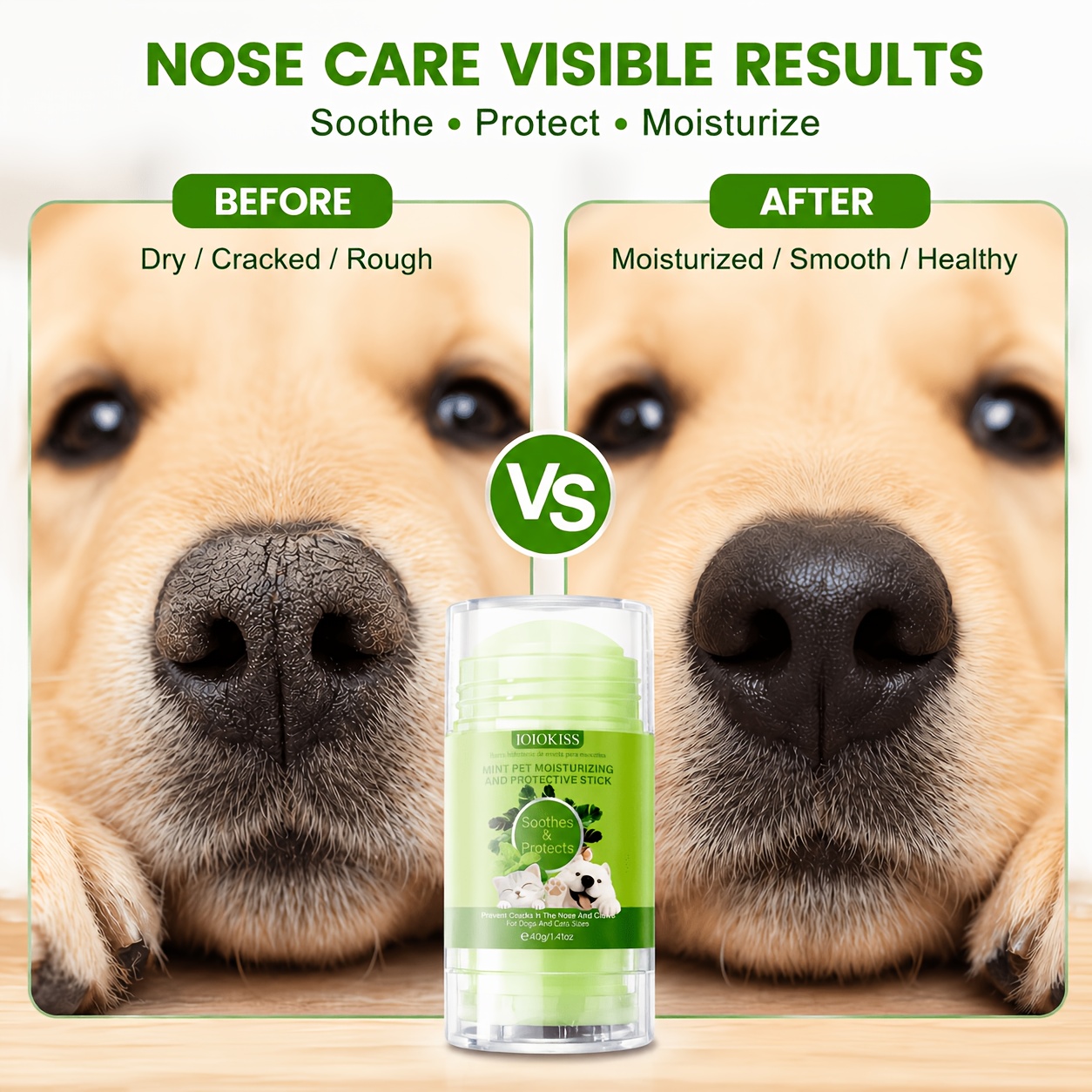 Pet Nose Paw Care Stick / Deeply Moisturizing Nourishment / Soothes Dry Cracked Paws And Protects Pets from Heat / Ideal for Cats And Dogs / Moisturizing Pet Stick / Universal for Cats And Dogs / Without Battery
