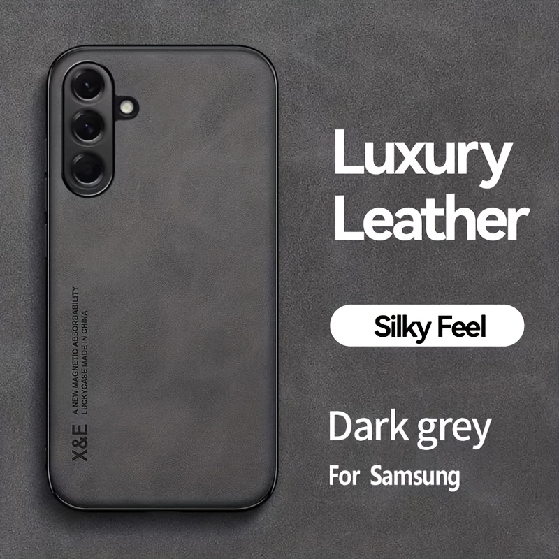 TEMU Phone Case - Luxury Faux Leather Phone Case Compatible With Compatible With Galaxy S26 Ultra S26 Plus S26, Shockproof Case Protective Cover