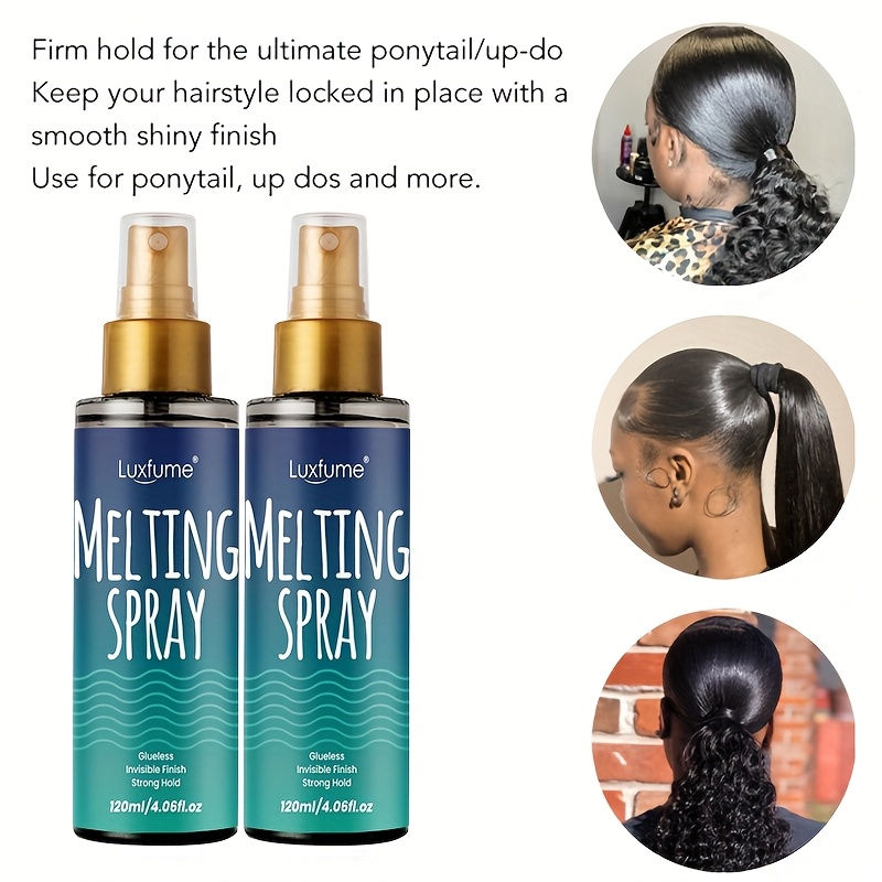 Luxfume Melting Spray | Strong Hold & Invisible Finish for Ponytail & Updos, Ideal for Normal Hair Types