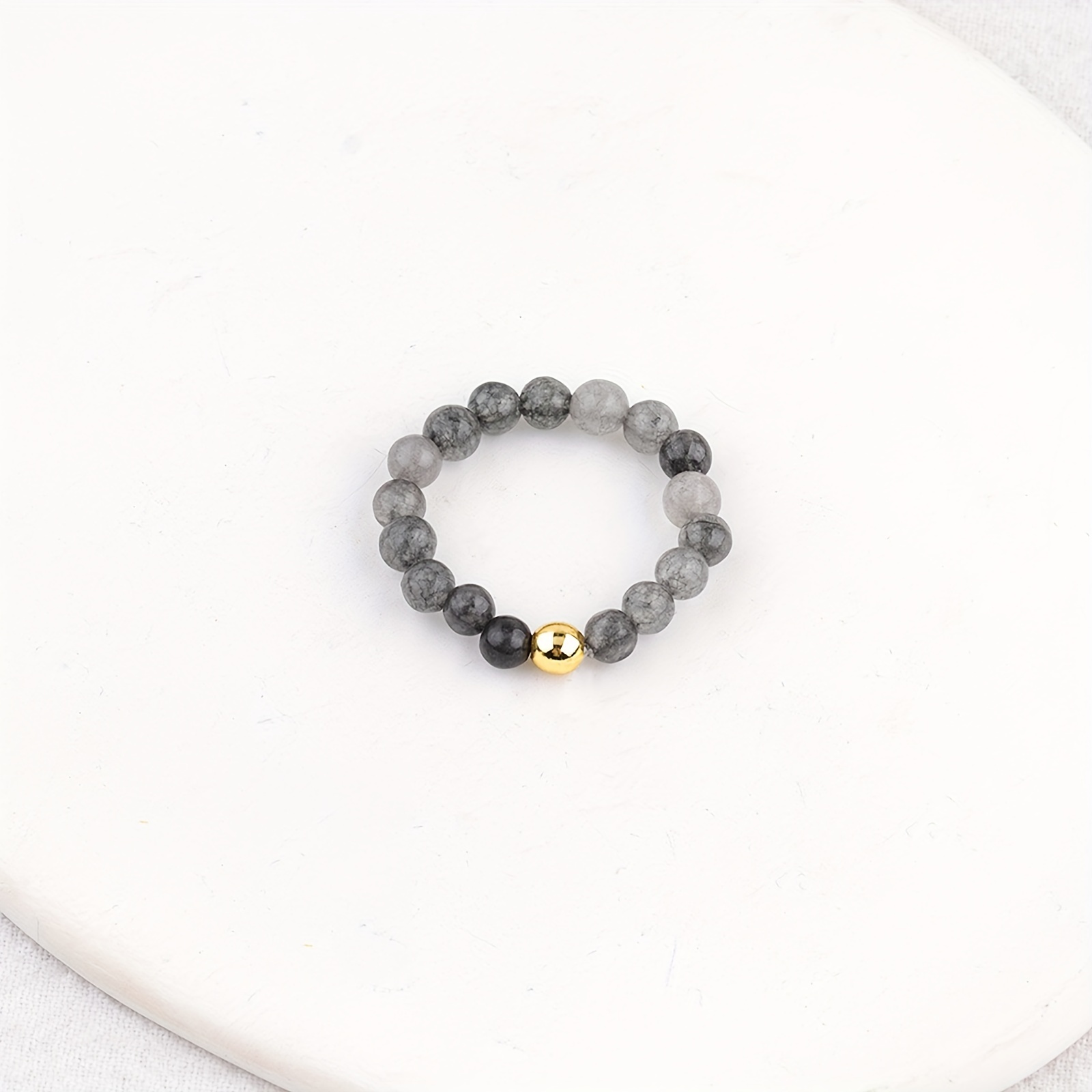 4Mm Lapis Lazuli Expandable Adjustable Luxury Fashion Ring