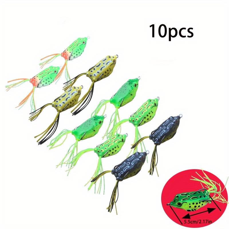 10pcs frog     lures soft baits for   fish   powerful  