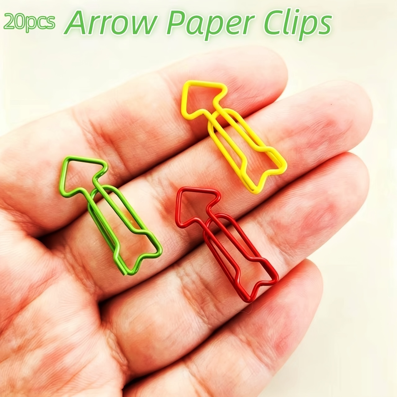 Image of 20pcs/60pcs Mini Arrow-shaped Paper Clips - Multicolor Mini Bookmarks & Memo Holders, Cute Suitable For Office,, Wedding Favors, Bookmarks, Gifts (20 Or 60 Clips)
