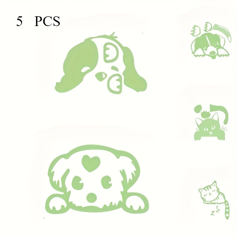 Image of Set Of 5 Luminous Switch Plate Covers - Innovative Self-adhesive Wall Stickers For Your Living Room And Bedroom