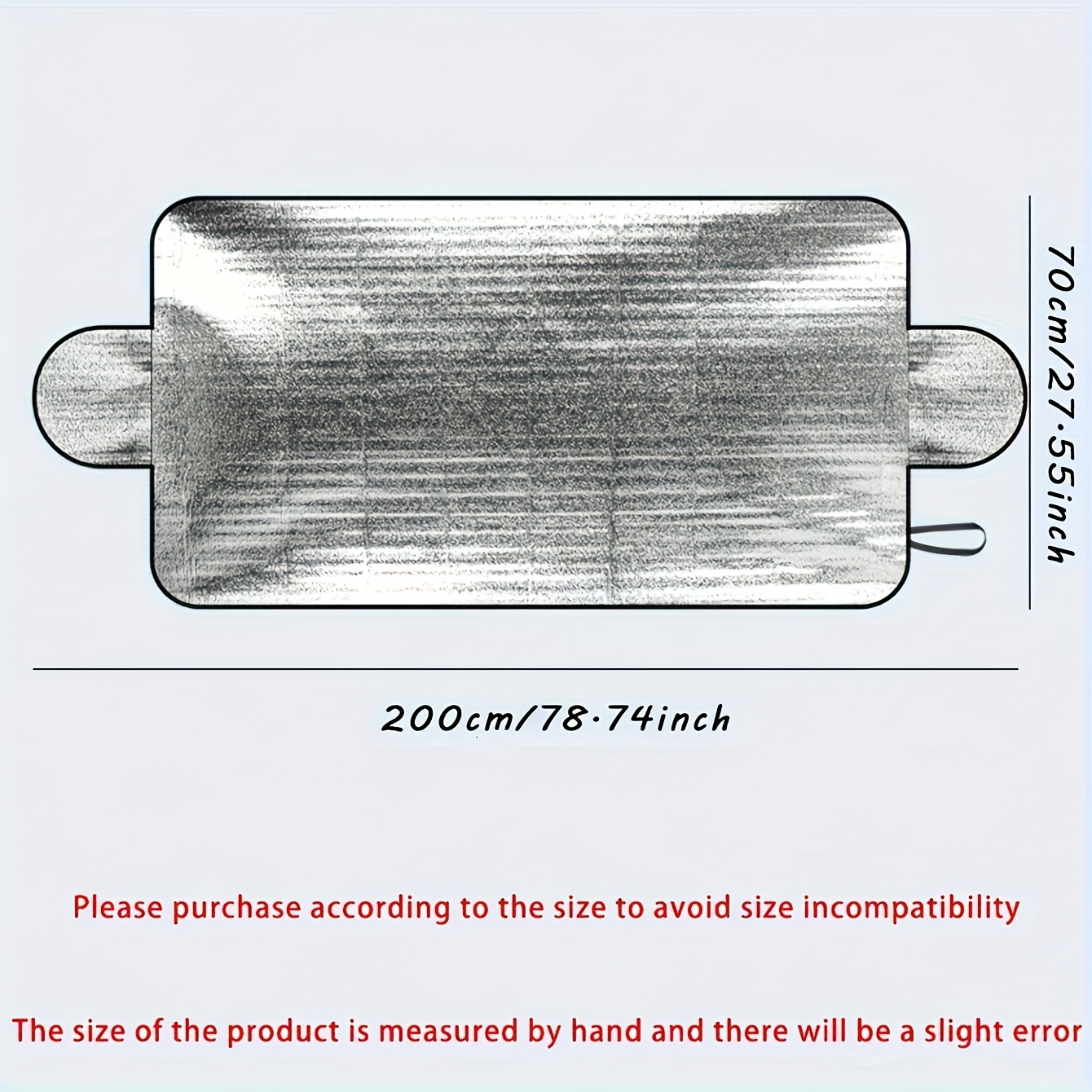 heavy duty all in   windshield cover with secure hook strap   dust rain frost protection fits most vehicles durable exterior car accessory for winter   use outdoor parking snow cover for car Product details 2