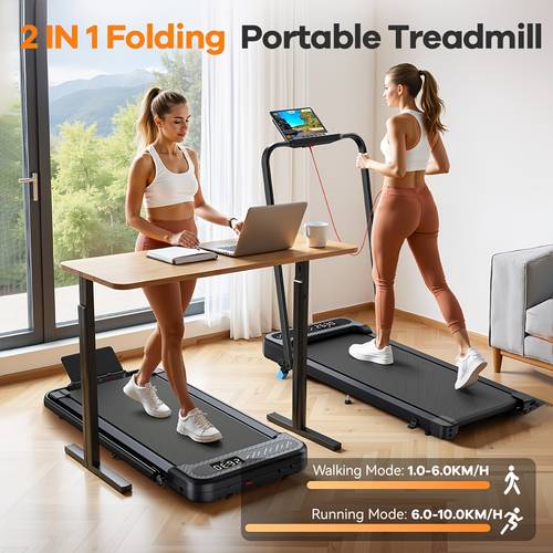 walking pad treadmill walking jogging machine with 3 0 powerful motor and 145kg weight capacity for home office with absorption widened running belt and small installation free remote control led display