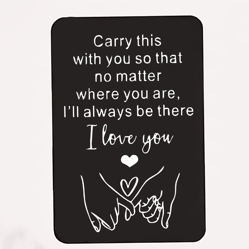 TEMU " To Love You" Fashion Engraved Wallet Card, Valentine's Day Birthday Anniversary Gift For Couples, Boyfriend, Girlfriend, Husband, Wife