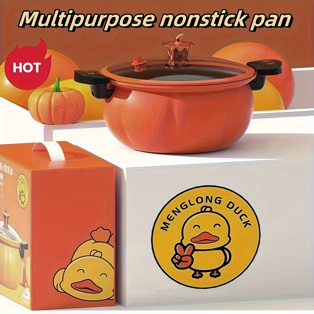 1pc pumpkin shaped multifunctional pot wok pot soup pot frying pan details 0