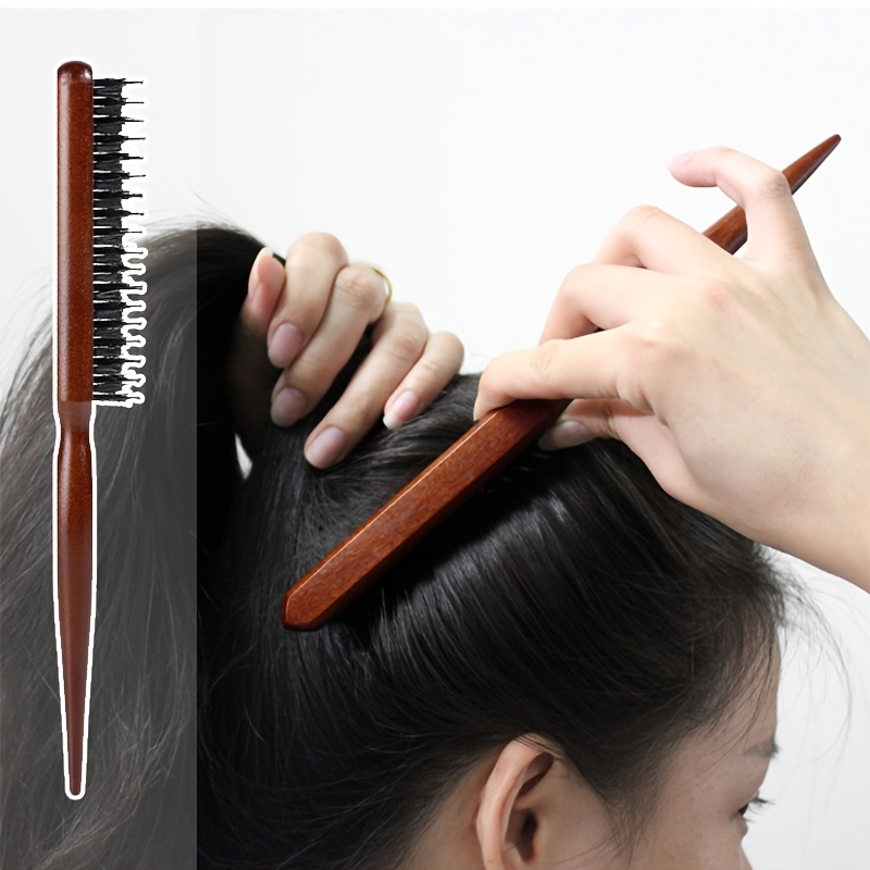 

Brosse à cheveux ronde et moelleuse avec manche en plastique, outil de coiffure professionnel, peigne de massage du cuir pour type de cheveux normal