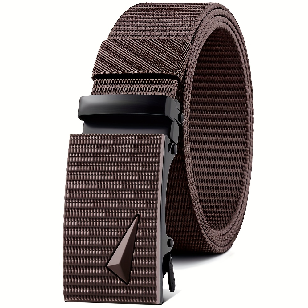 2 Pack Men'S Casual Style Belts Set Nylon Canvas Strap Square Buckle