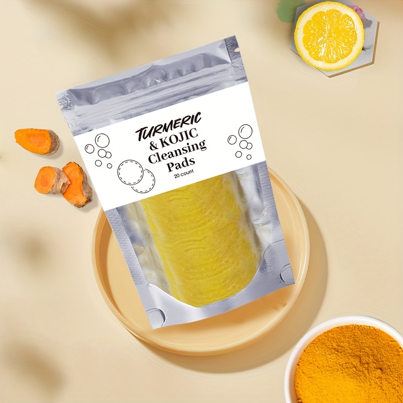 

Turmeric Cleansing Pad Compressible Face Sponge Turmeric Cleansing Pad For Daily Cleansing And Exfoliation