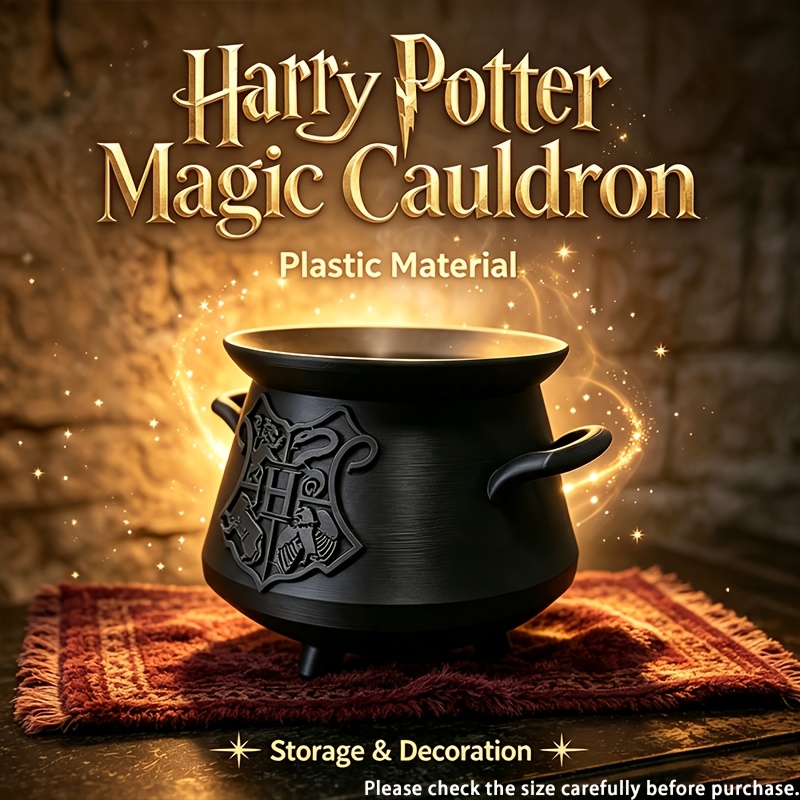TEMU 1pc Harry Potter Magic Cauldron (plastic Material) Warner . Official License, Suitable For Home Decor , Individual Harry Potter , Ideal Gift For