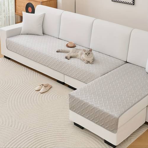 2pcs solid color technology sofa set super soft and thick anti slip machine washable suitable for 3 room sofa and bedroom decoration pet friendly