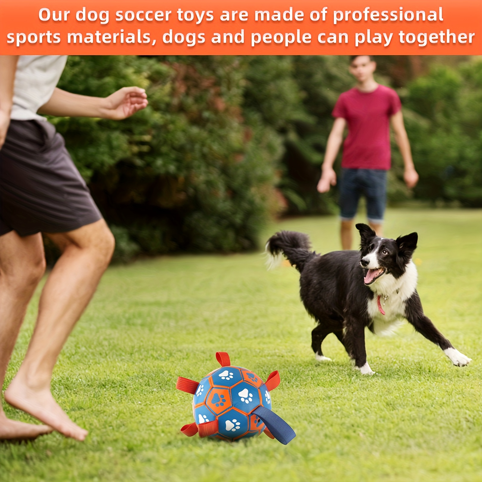 large heavy duty rubber dog soccer ball with tug of   straps inflation like tube individually blowable paw print toy for medium large dogs puppies adults durable chew resistant pet ball for fetch training play herding ball for dogs herding ball for dogs large dog herding ball interactive play ball with tail for dogs dog   herding ball interactive dog ball for large dogs ball thrower for dogs interactive dog ball Product details 8