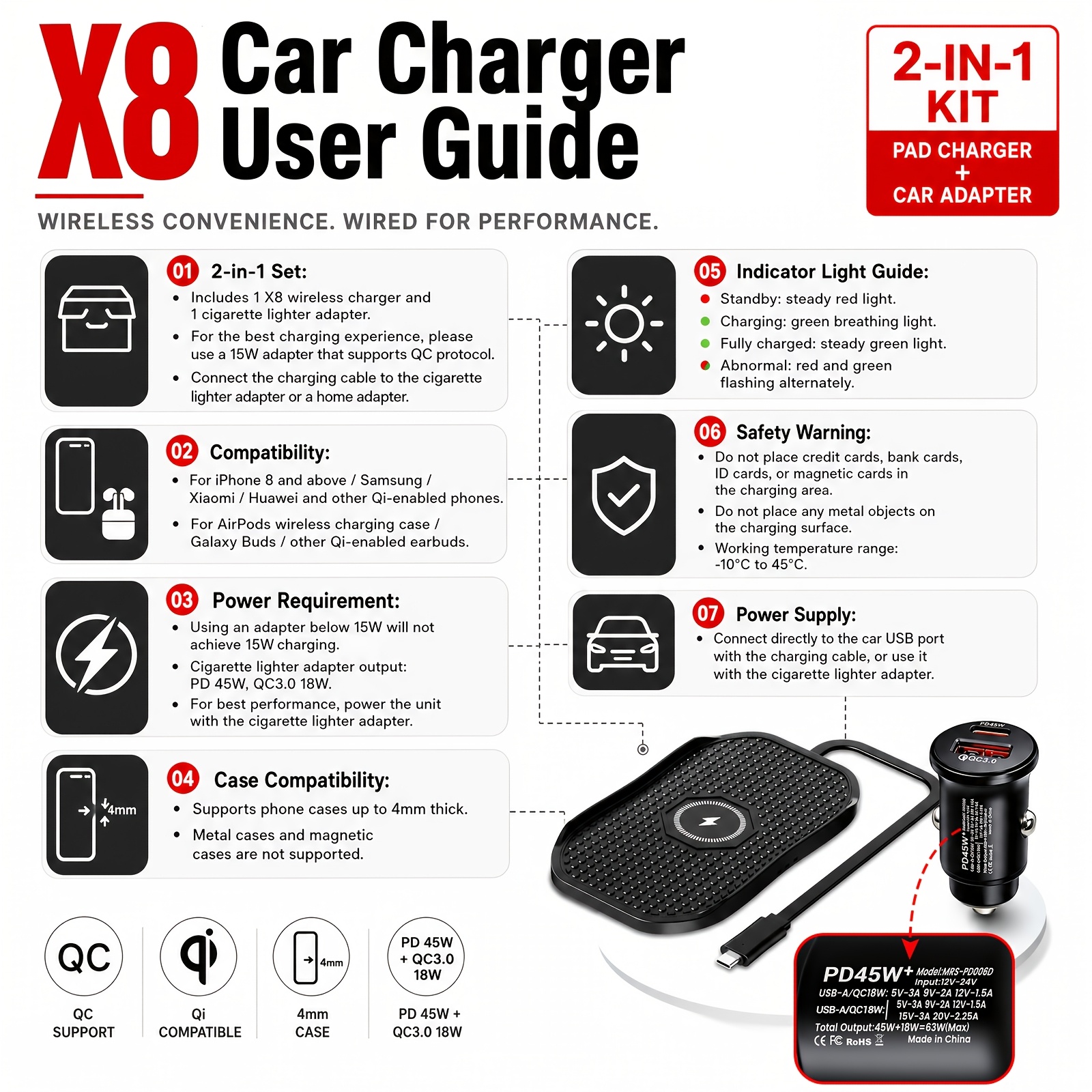 car cigarette lighter wireless charger Phone Charging Iphone Charger Mighty Mount Fast Wireless Car Charger Mount providing real wireless car charger 15w pd