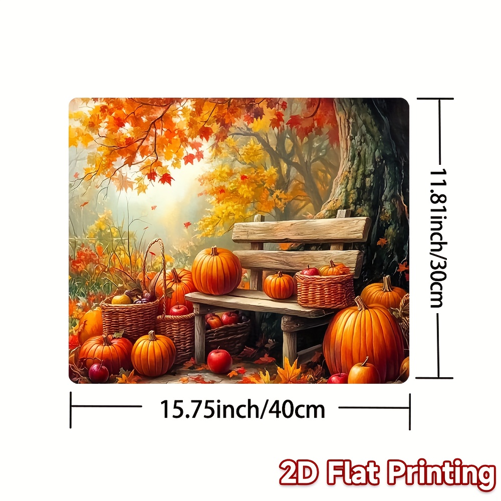 TEMU 1 pièce, Tapis de Protection pour Cuisinière en Impression Plate 2D pour la Récolte de Thanksgiving, Couverture de Cuisinière, Tapis de Séchage