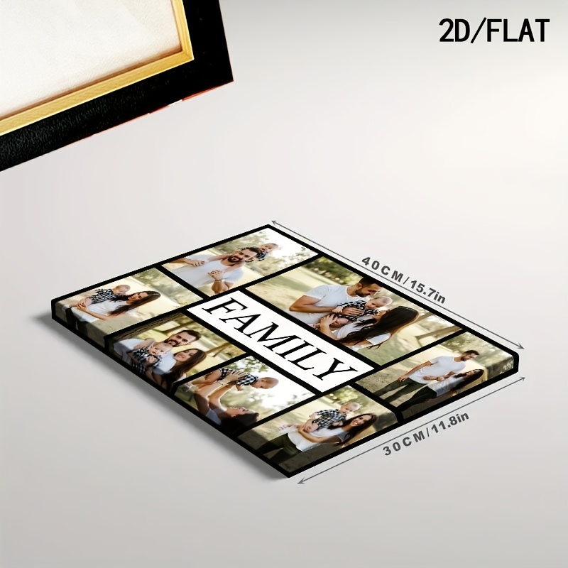 TEMU 2D Flach, 2D Flach, 2D Flach Produkte Outdoor Familienporträt, individuelle Rahmenmalerei, die kostbare einfängt! Erhaltung von Rasenlachen /