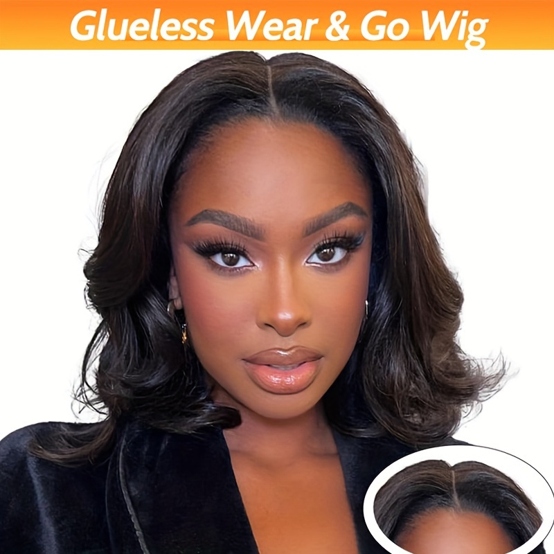 

Wear And Go Glueless Bob Wigs Human Hair Pre Plucked Body Wave 4x4 Lace Closure Wigs For Women Pre Cut Lace Human Hair Hd Transparent Lace Front Wigs For Beginners 180%