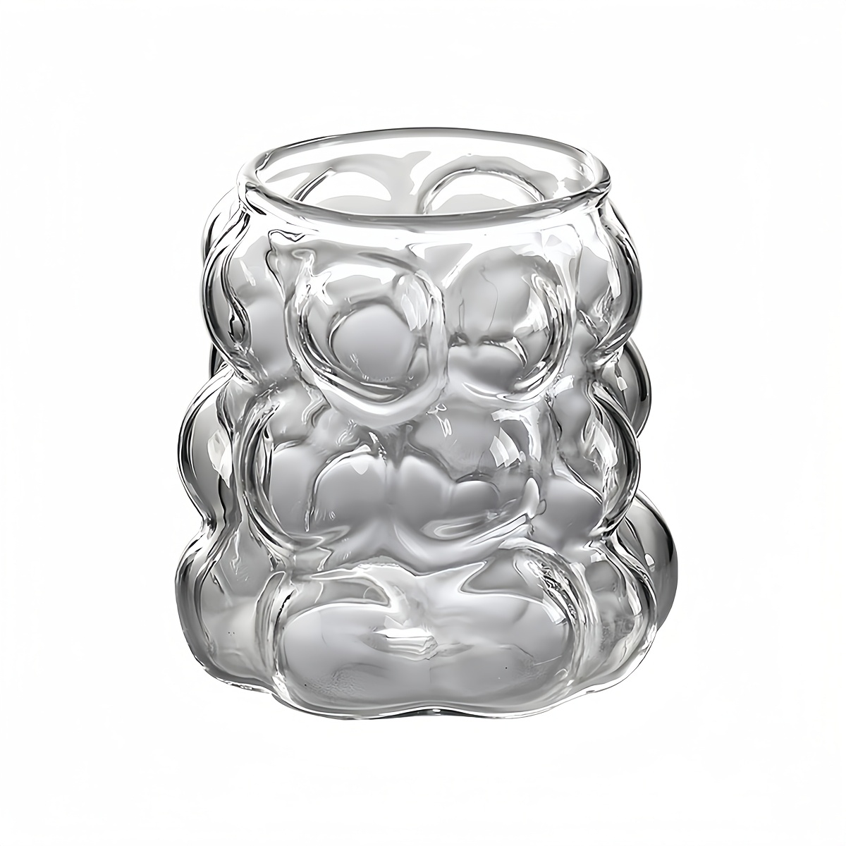 TEMU 1 taza de vidrio creativa con forma de uva, vaso para bebidas, taza de café
