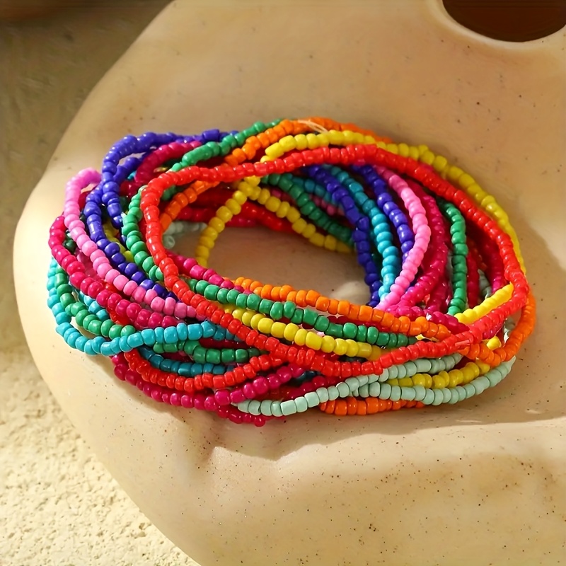 20pc Random Bohemian Rice Bead Bracelet Set