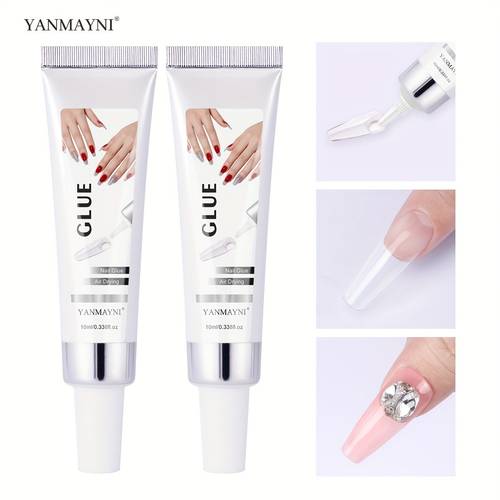 2pcs newly quick drying 10ml nail for press on nails tips for lamp long lasting acrylic nails gel