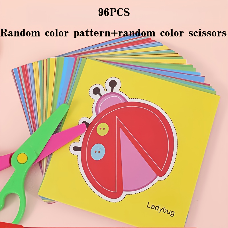 48/96pcs Creative Paper Cutting Kit, Assorted Shapes