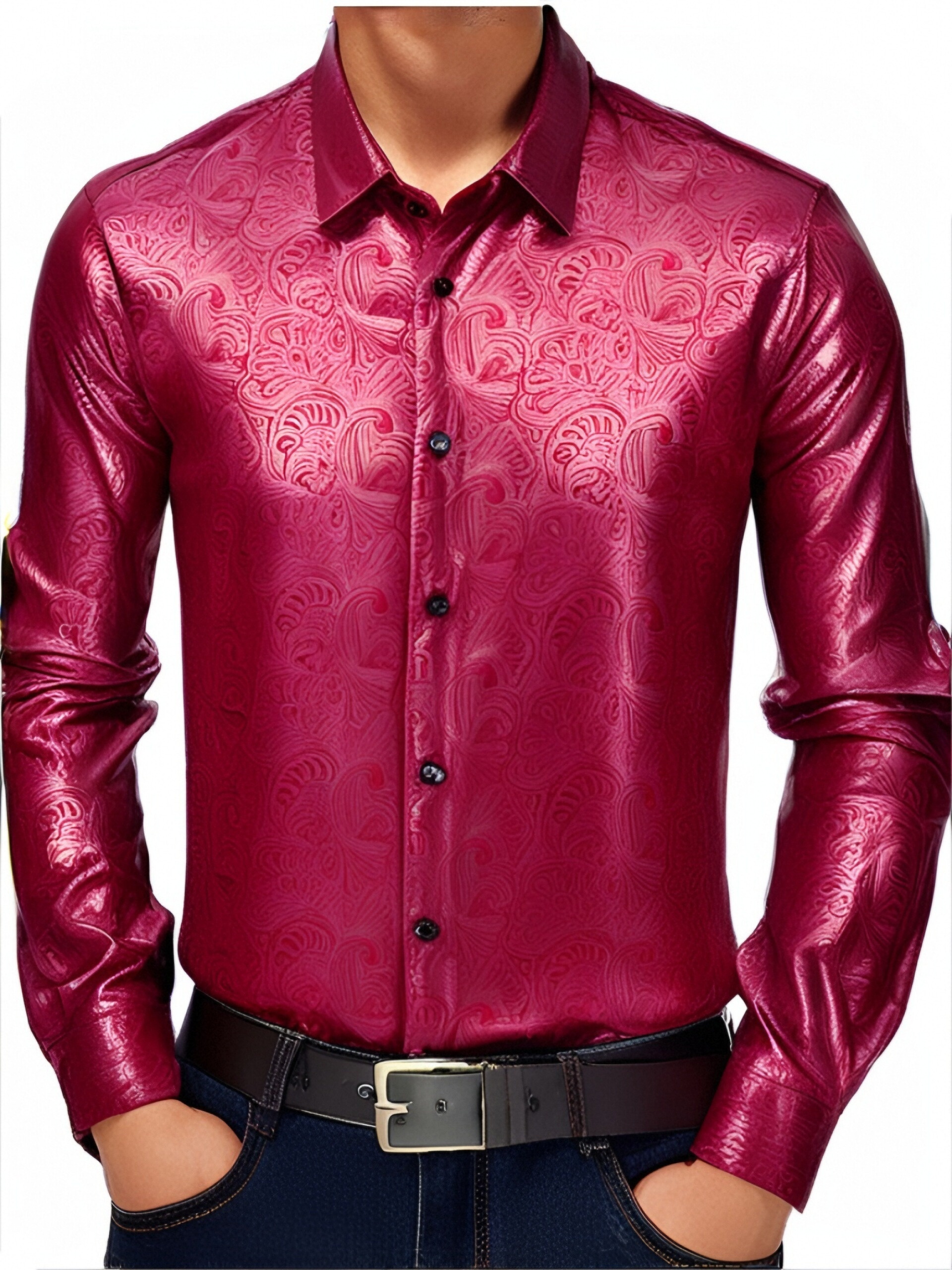 Men's Ralph Lauren Purple Label Silk Shirt In Paisley Print At - Foto 6
