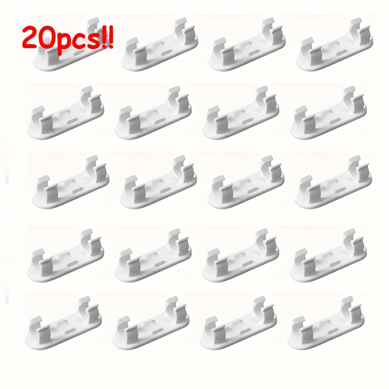 TEMU 20pcs/40pcs Clear Cable Management Clips - Adhesive Cable Organizers For Tv, Pc, Ethernet, Under Desk & Wall - Organization