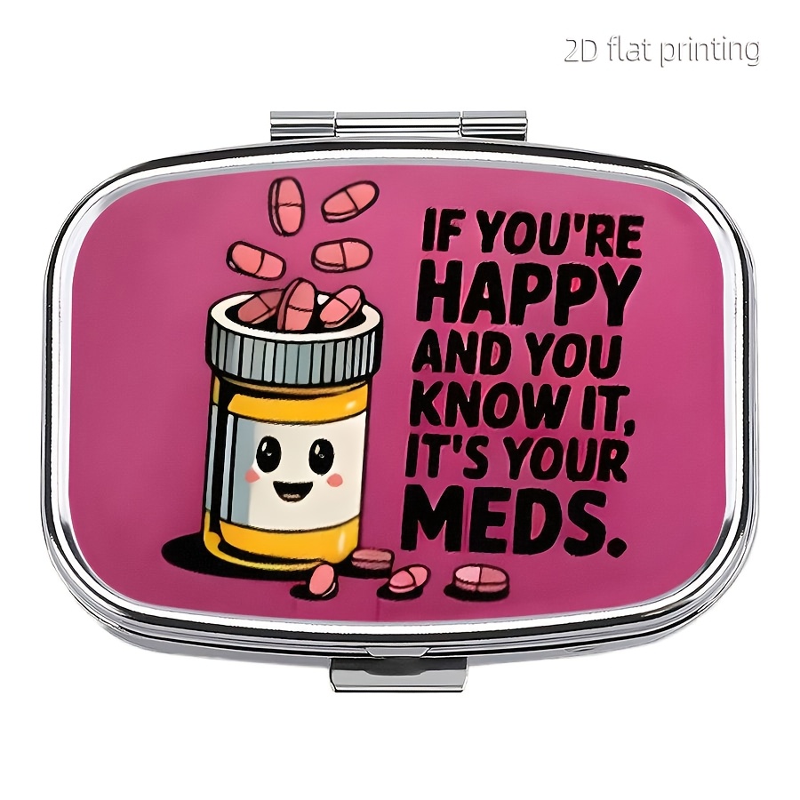 1pc Mini Pill Box - Portable 2-compartment Medication Case With Durable Plastic/metal, Compact Medicine Holder For Travel, Daily Vitamins & Jewelry Organizer - Suitable For & Men, Ideal Gift Idea