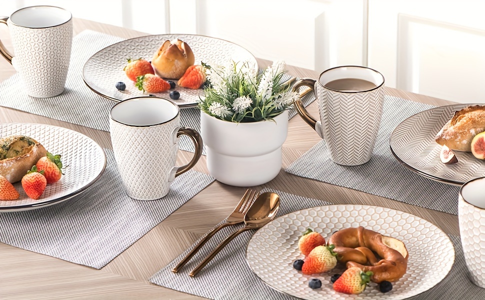 4 pcs 16 oz ceramic coffee mug large coffee mugs - Temu