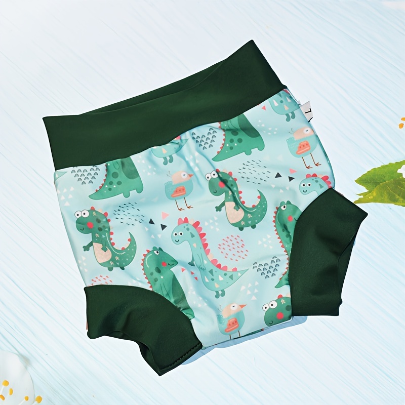 Wizinfant High-waist Fashion Print 1pc Swim Diaper Soft Jersey Liner Training Pants Reusable Comfortable Swimming Cloth Diapers For Kids