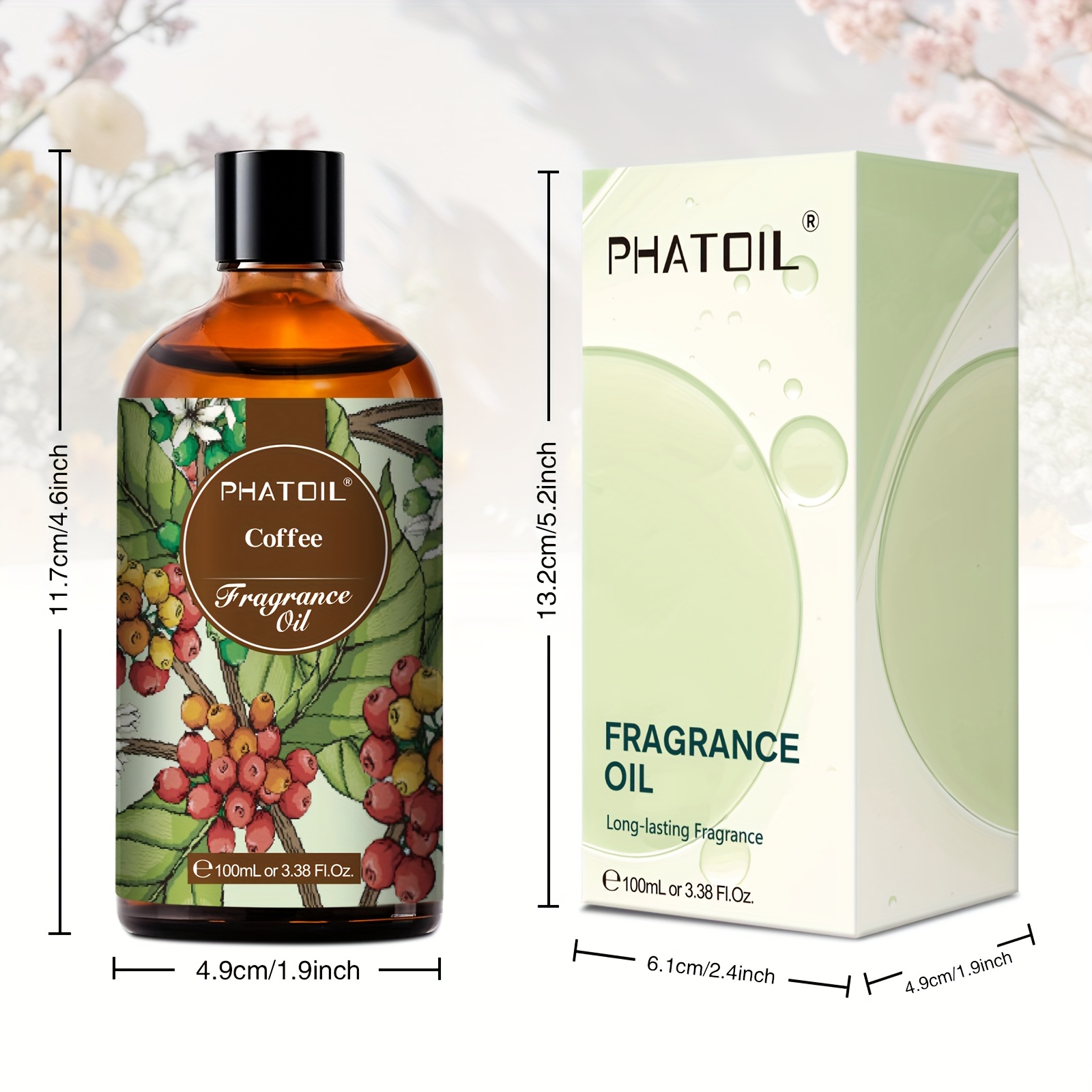 PHATOIL 1 kom 100 ml/3.38 Fl.Oz ulja s mirisom kave - za difuzore, ovlaživače, izradu svijeća - savršen poklon za ljubavniku, obitelj, prijatelje - Božićni pokloni, pokloni za vo, pokloni za Majčin dan
