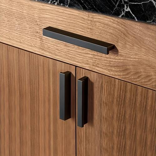 item picture cabinet handles 6 pack black drawer pulls 1 1 4 32mm center hole angled solid drawer pulls for kitchen cabinet pulls finger pulls with mounting screws included