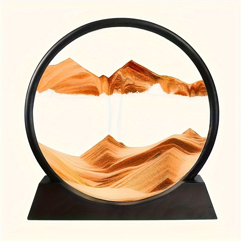 

mesmerizing" Stunning Deep Sea Sandscape - Large 3d Color Quicksand Art, Dynamic Flowing Glass Display For Home Decor